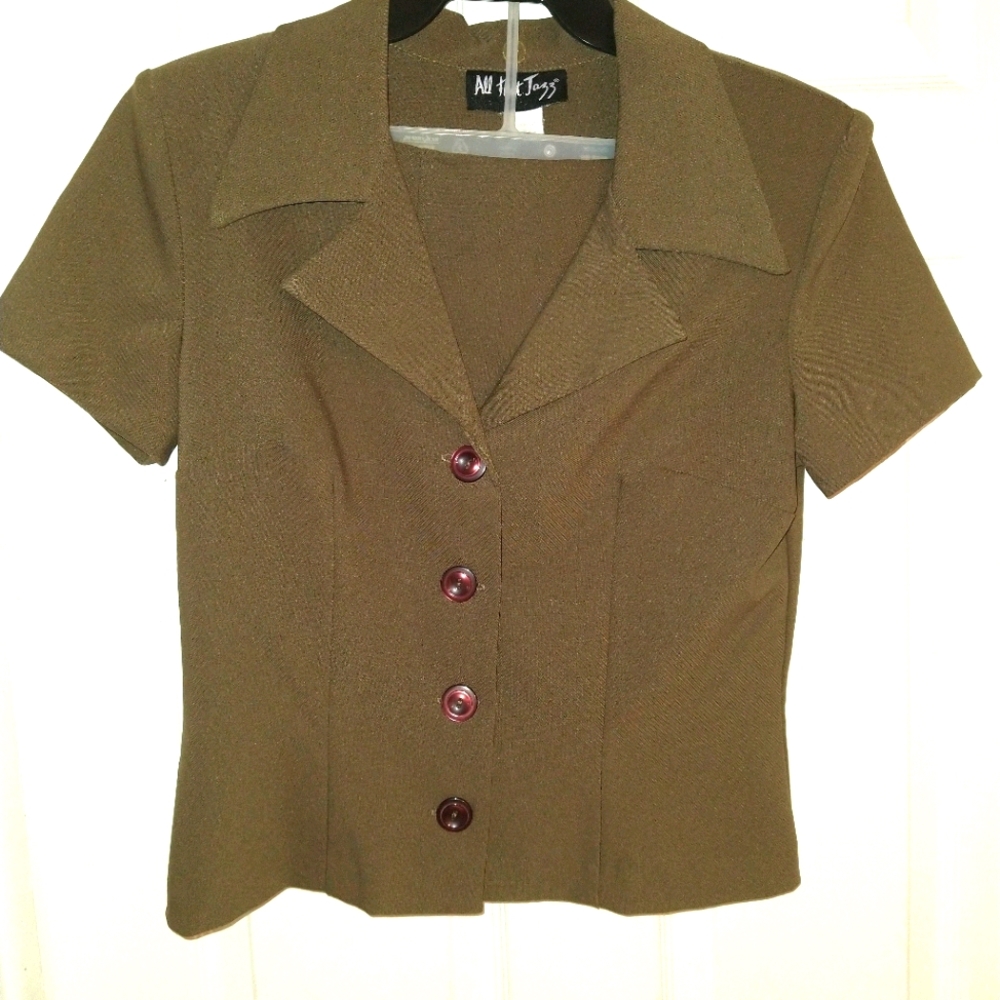 Brown woman's skirt suit
